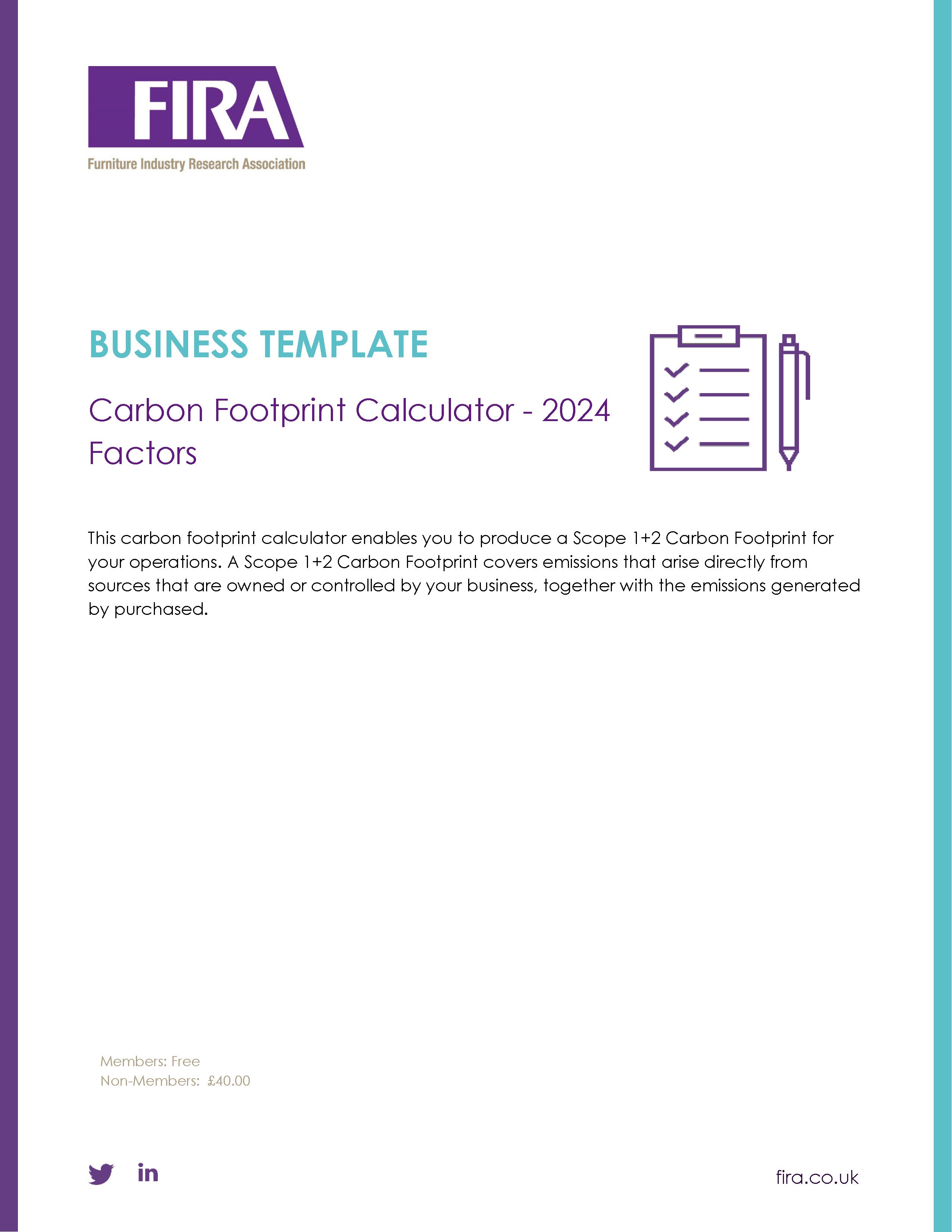 Carbon Footprint Calculator Template - 2024 Factors